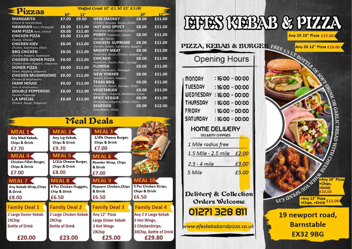 Photo of Efes Kebab & Pizza - 19 Newport Rd, Barnstaple EX32 9BG