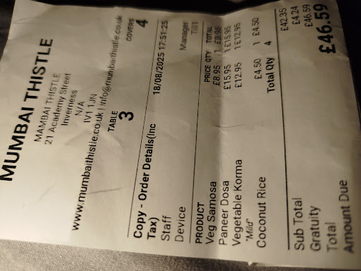 Photo of Mumbai Thistle - 21 Academy St, Inverness IV1 1JN