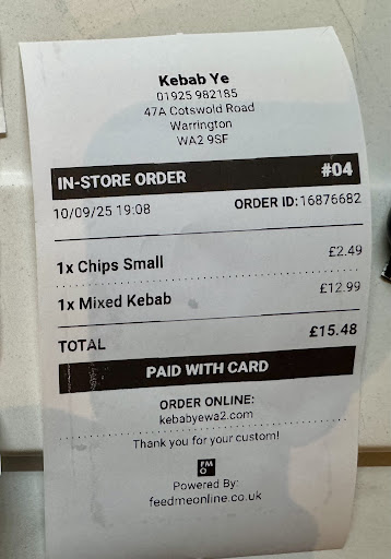 Photo of Kebab ye! - 47A Cotswold Rd, Warrington WA2 9SF