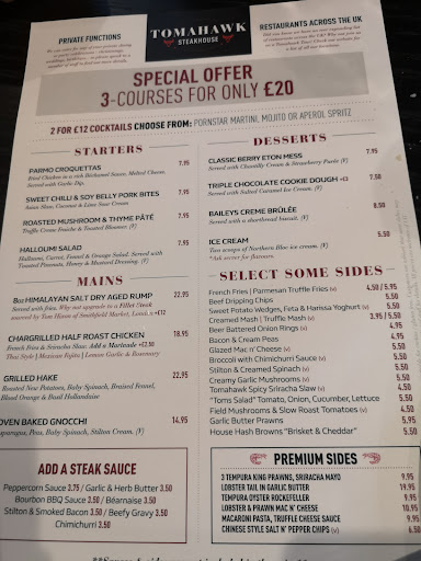 Photo of Tomahawk Steakhouse Morpeth - 4 New Market, Morpeth NE61 1HG