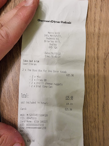 Photo of German Doner Kebab (GDK) - Merry Hill Centre, Pedmore Rd, Brierley Hill DY5 1QX