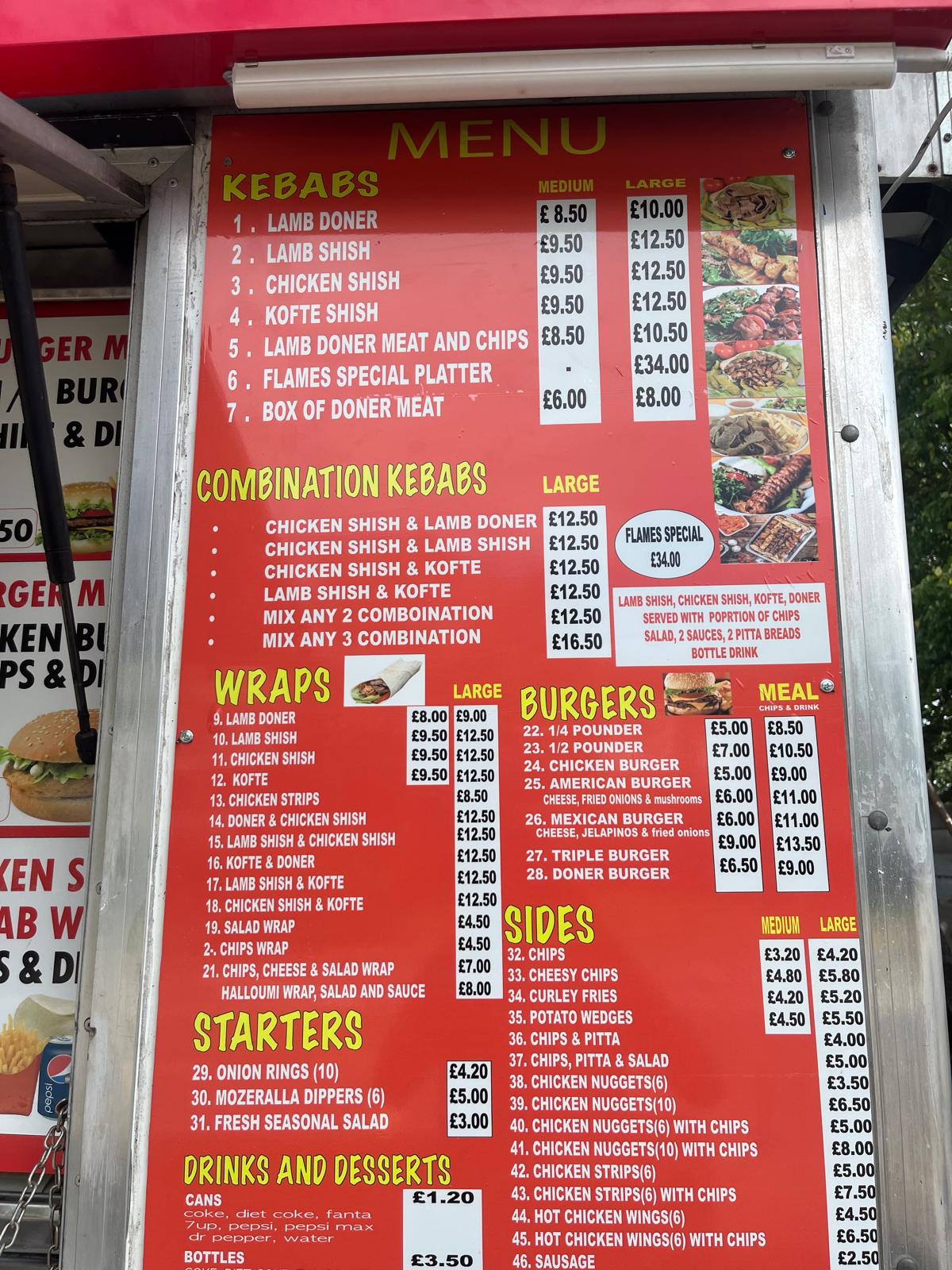 Photo of Flames Kebab Basildon - High Rd, Vange, Basildon SS16 4TG