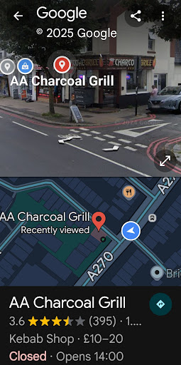 Photo of AA CHARCOAL GRILL - 41 Lewes Rd, Brighton and Hove, Brighton BN2 3HQ