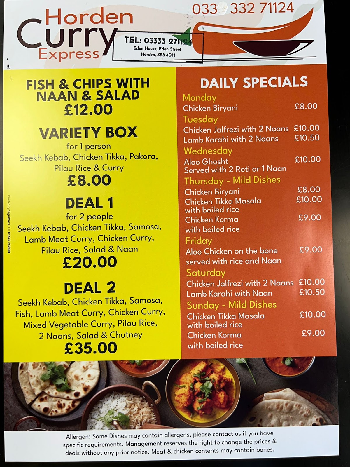 Photo of Horden Curry Express - Eden St, Horden, Peterlee SR8 4DH