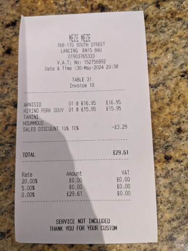 Photo of Meze-Meze - 168-170 South St, Lancing BN15 8AU