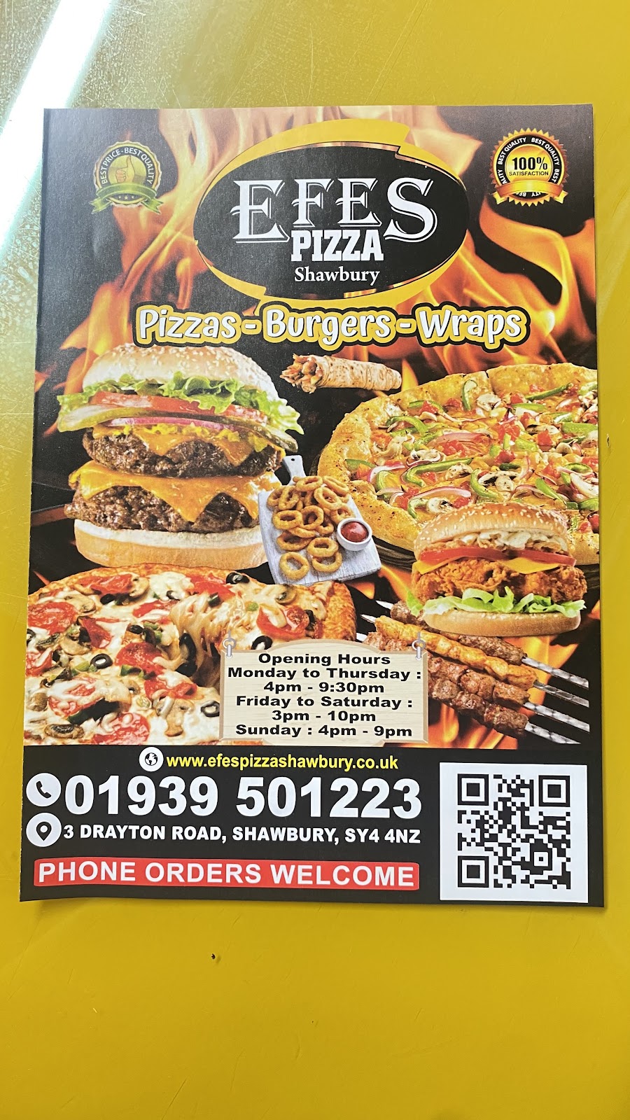 Photo of Efes Pizza Kebab Burger - 3 Drayton Road, Shawbury, Shrewsbury SY4 4NZ