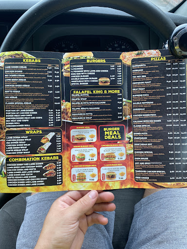 Photo of Flames Kebab & Pizza | Shrewsbury - 123 Hereford Rd, Meole Brace, Shrewsbury SY3 7QZ