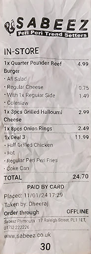 Photo of SABEEZ (Plymouth) - 17 Raleigh St, Plymouth PL1 1ET