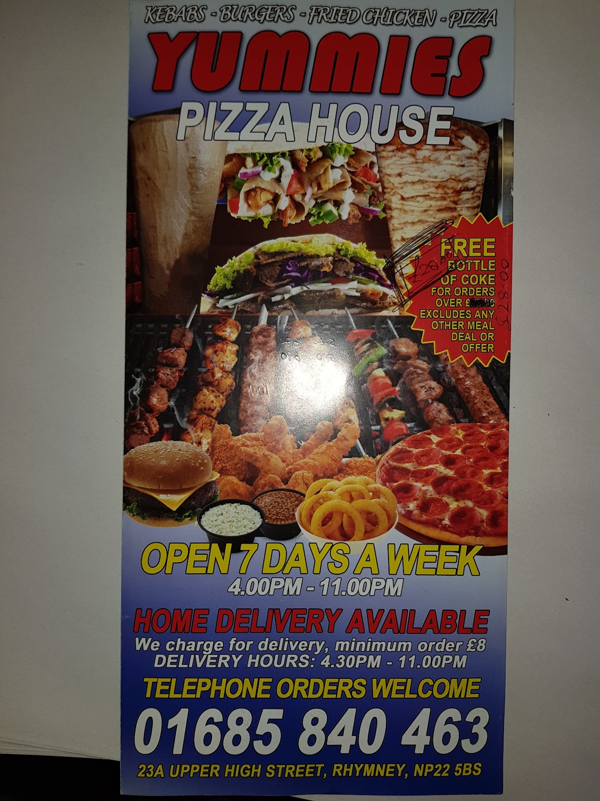 Photo of Yummies Kebab & Pizza - 23B Upper High St, Rhymney, Tredegar NP22 5BS