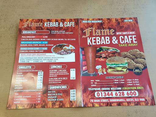 Photo of FLAME CAFE KEBAB AND TAKE AWAY - 70 High St, Sunninghill, Ascot SL5 9NN