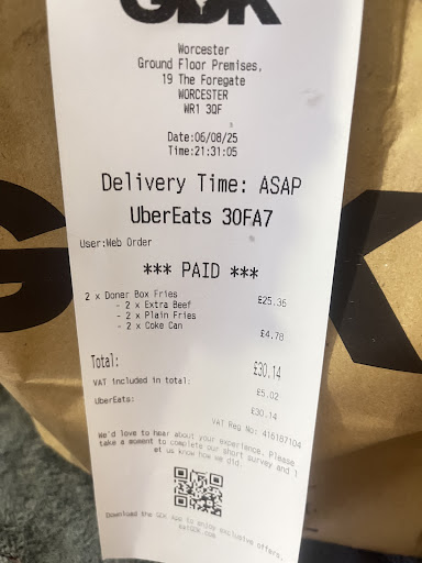 Photo of German Doner Kebab (GDK) - 19 The Foregate, Worcester WR1 3QF