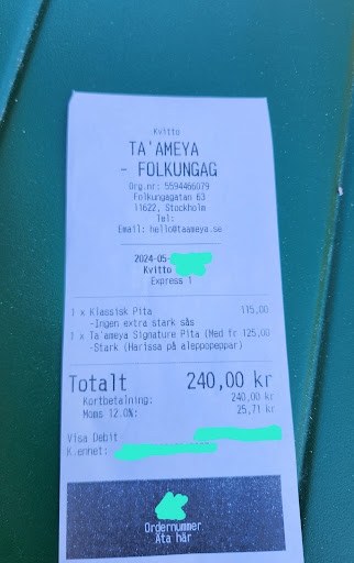 Photo of Ta'ameya Falafel - Folkungagatan 63, 116 22 Stockholm