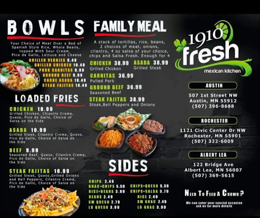 Photo of 1910 Fresh Mexican Kitchen #2 - 122 Bridge Ave, Albert Lea, MN 56007