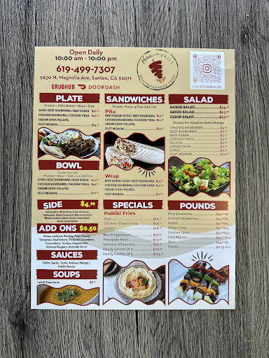 Photo of Habibi Mediterranean Grill - 9830 Magnolia Ave, Santee, CA 92071