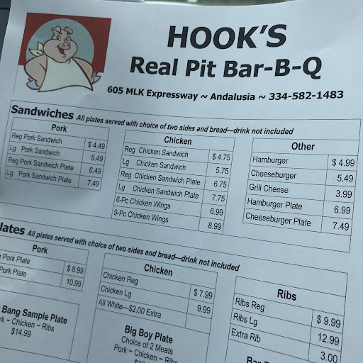 Photo of Hook's Bbq - 605 Dr, 605 M L King Jr Expy, Andalusia, AL 36420