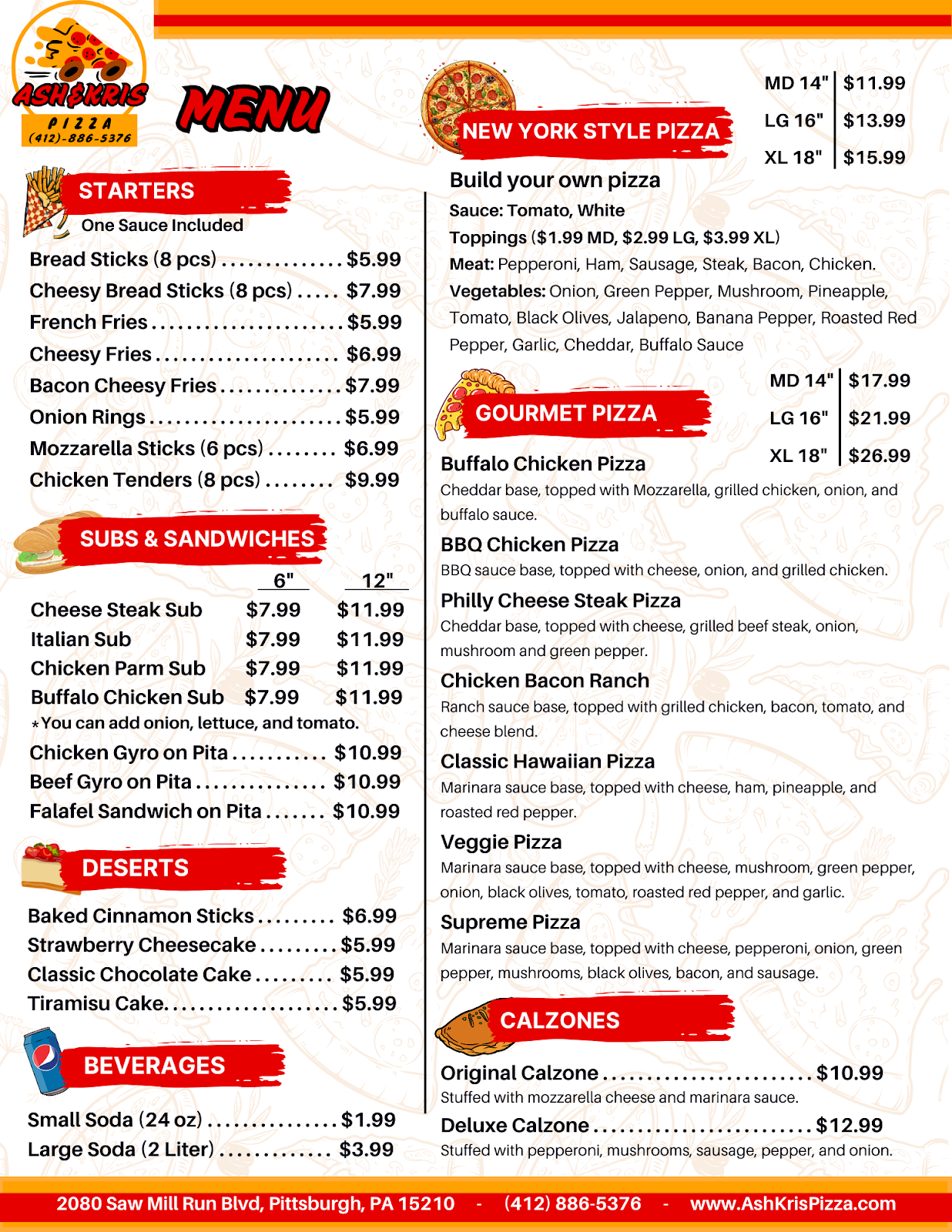 Photo of Ash & Kris Pizza - 2080 Saw Mill Run Blvd, Pittsburgh, PA 15210