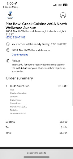 Photo of Pita Bowl Greek Cuisine - Lindenhurst - 280A N Wellwood Ave, Lindenhurst, NY 11757