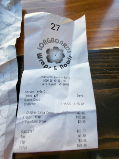 Photo of Longboards Wraps & Bowls - 506 SE Missouri 291 Hwy A, Lee's Summit, MO 64063