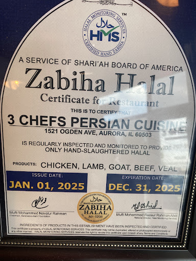 Photo of 3Chefs Persian Cuisine - 1521 Ogden Ave, Aurora, IL 60503