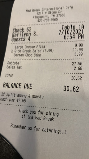 Photo of Mad Greek Restaurant - Kingsport - 4217 W Stone Dr, Kingsport, TN 37660