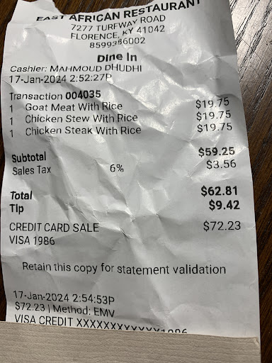 Photo of East African Restaurant- Somali - 7277 Turfway Rd SUITE C, Florence, KY 41042