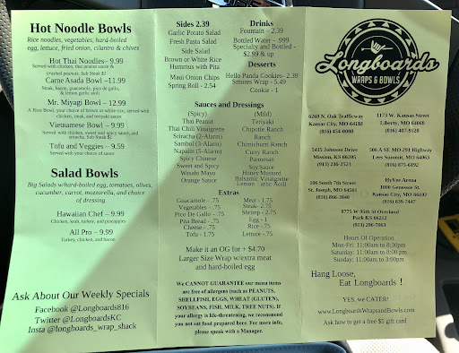 Photo of Longboards Wraps & Bowls - 1173 W Kansas St, Liberty, MO 64068