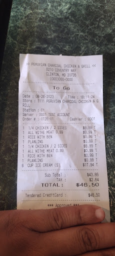 Photo of Peruvian charcoal chicken & grill - 6210 Coventry Way, Clinton, MD 20735