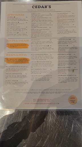 Photo of Cedar Mediterranean Grill - 8620 Fredericksburg Rd, San Antonio, TX 78240
