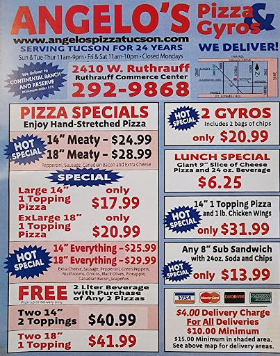 Photo of Angelo's Pizza & Gyros - 2410 W Ruthrauff Rd # 170, Tucson, AZ 85705