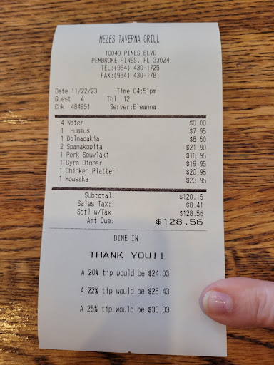 Photo of Mezes Greek Taverna - 10040 Pines Blvd, Pembroke Pines, FL 33024