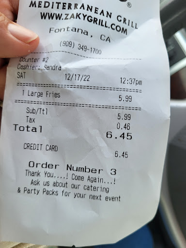 Photo of Zaky Mediterranean Grill - 16155 Sierra Lakes Pkwy Ste 140, Fontana, CA 92336