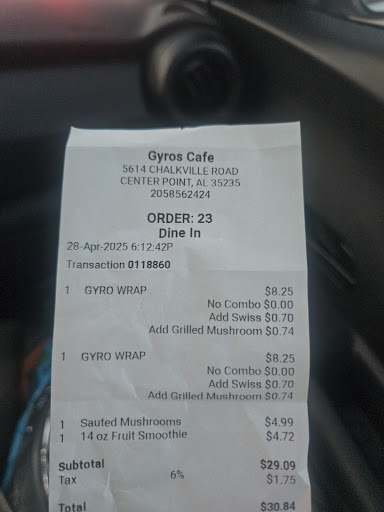 Photo of Gyros Cafe & Restaurant - 5614 Chalkville Mountain Rd, Birmingham, AL 35235