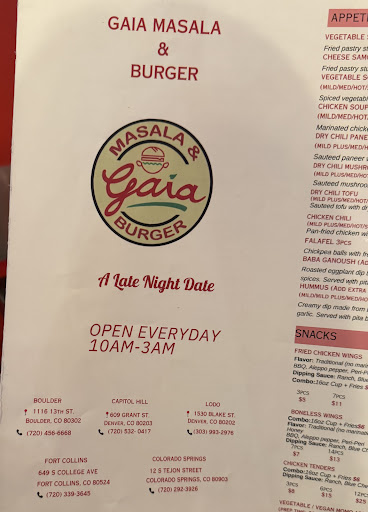 Photo of GAIA MASALA & BURGER - 609 Grant St, Denver, CO 80203