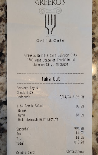 Photo of Greeko's Grill & Cafe - Johnson City - 1709 W State of Franklin Rd, Johnson City, TN 37604