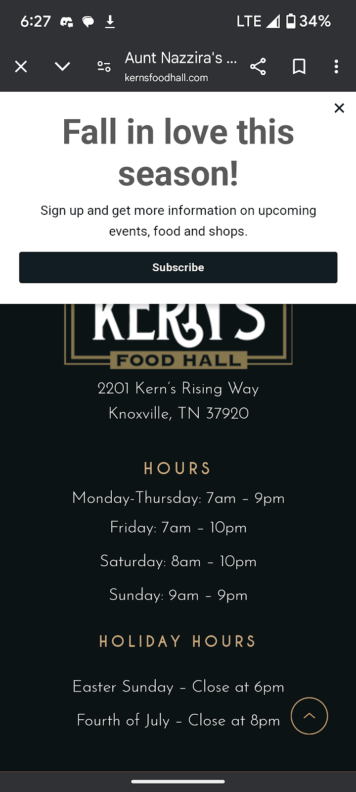 Photo of Aunt Nazzira's Kitchen (Hummus Bar) - 2201 Kerns Rising Way, Knoxville, TN 37920