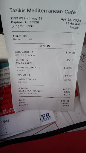 Photo of Taziki's Mediterranean Cafe - Daphne - 1539 US-98, Daphne, AL 36526