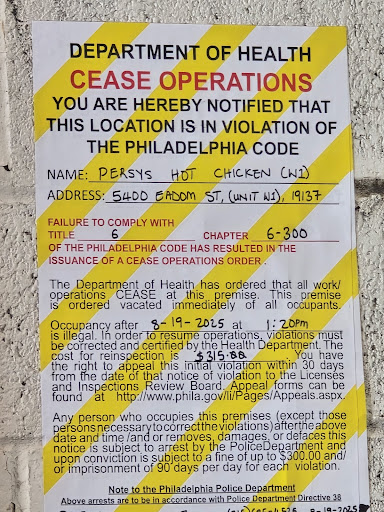 Photo of Percy's Hot Chicken & Smoothies - 7601 Frankford Ave, Philadelphia, PA 19136