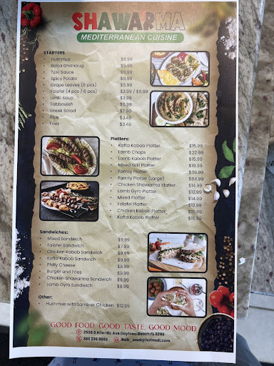 Photo of Shawarma mediterranean cuisine - 2506 S Atlantic Ave, Daytona Beach Shores, FL 32118