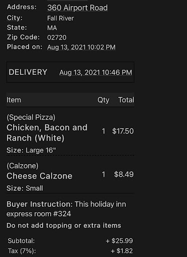 Photo of Aladdin's Pizza - 4171 N Main St #3, Fall River, MA 02720