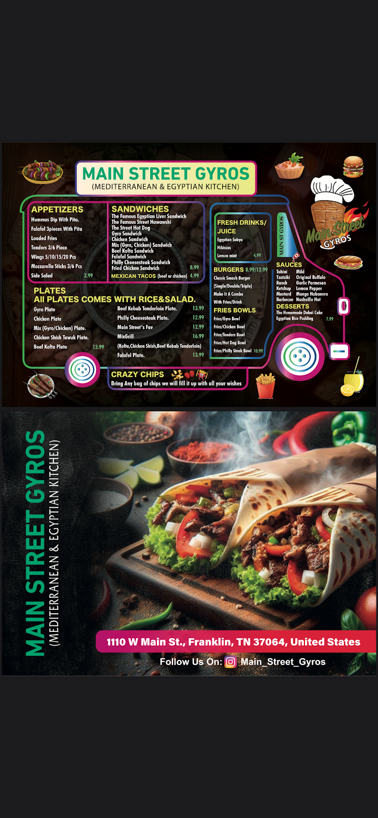 Photo of Main Street Gyros - W Main St, Franklin, TN 37064