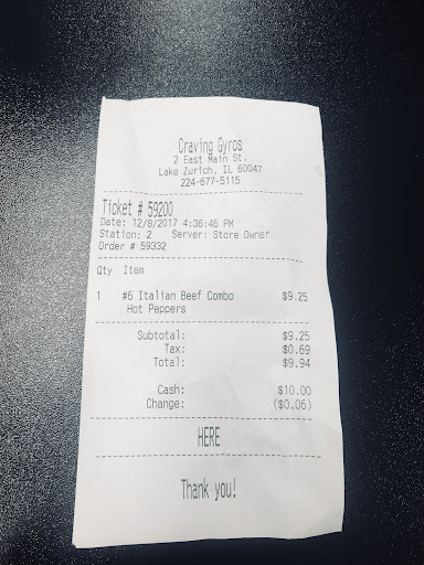 Photo of Craving Gyros - 2 E Main St, Lake Zurich, IL 60047