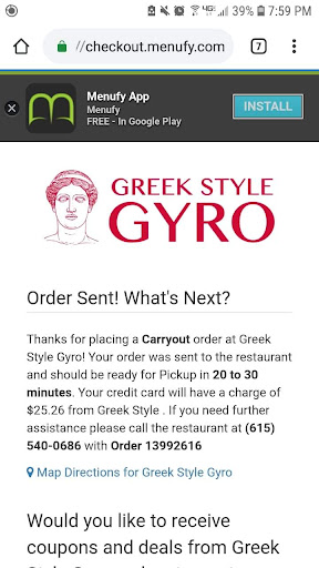 Photo of Greek Style Gyro - 1607 Gallatin Pike N, Madison, TN 37115
