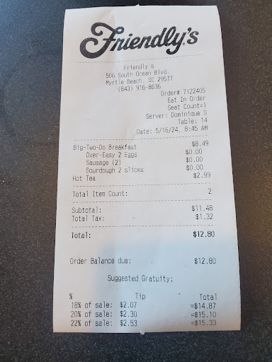 Photo of Friendly's - 506 S Ocean Blvd, Myrtle Beach, SC 29577