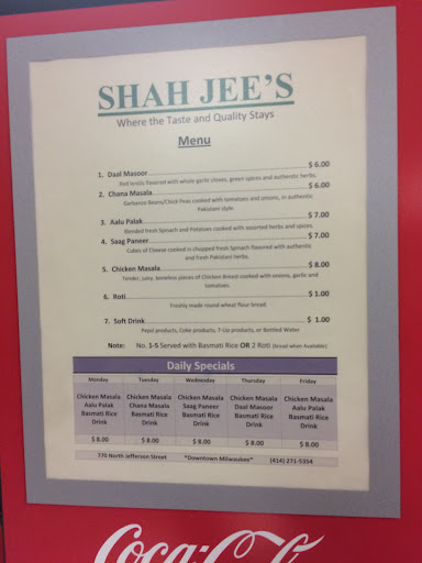 Photo of Shah Jee's - 770 N Jefferson St, Milwaukee, WI 53202