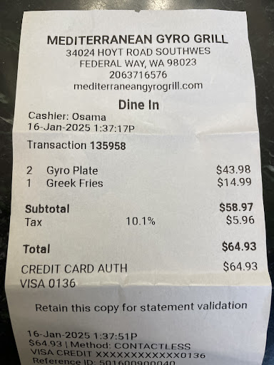 Photo of Mediterranean Gyro Grill - 34024 Hoyt Rd SW, Federal Way, WA 98023