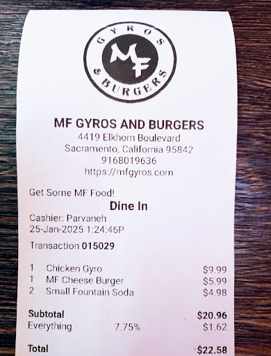 Photo of MF Gyros & Burgers - 4419 Elkhorn Blvd, Sacramento, CA 95842