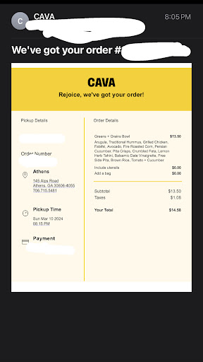 Photo of CAVA - 145 Alps Rd, Athens, GA 30606