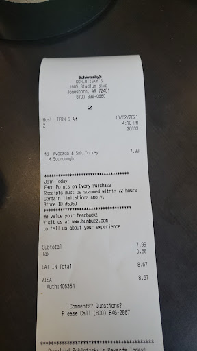 Photo of Schlotzsky's - 1605 Red Wolf Blvd, Jonesboro, AR 72401