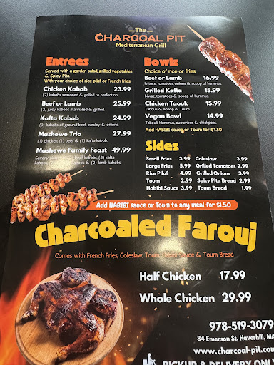 Photo of The Charcoal Pit Mediterranean Grill - 84A Emerson St, Haverhill, MA 01830