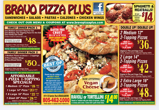 Photo of Bravo Pizza Plus San Luis Obispo - 3971 S Higuera St, San Luis Obispo, CA 93401